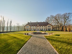 Das Schloss Château Ollwiller Die Außenansicht des Château Ollwiller.