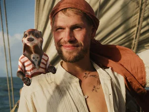 Bartholomeus van Robbemond mit seinem ulkigen Otter Jopie.