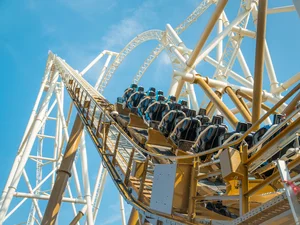 Der Hypercoaster Hyperia im Thorpe Park.
