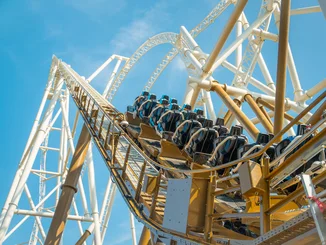 Der Hypercoaster Hyperia im Thorpe Park.