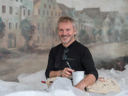 Roberto Radici at work Roberto Radici at work.