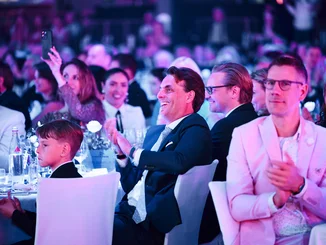 Thomas Mack at the Europa-Park 50th anniversary gala. Thomas Mack in the audience at the gala celebrating 50 years of Europa-Park.