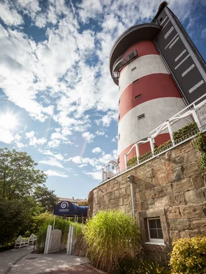 The lighthouse of the themed 4* superior hotel ‘Bell Rock’ The restaurant is located on the ground floor of the lighthouse.