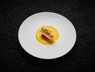 The fish course of the eight-course menu The fish course of the eight-course menu promises a unique culinary experience.