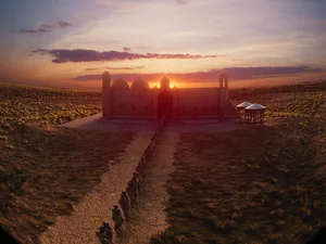 Szene aus Fly Over Kazakhstan von MACK Animation.