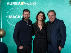AUREA Award 2024 Mate Rimac, Miriam Mack and Michael Mack at the AUREA Award 2024.