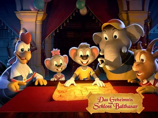 Das Geheimnis von Schloss Balthasar Filmplakat des 4D-Films "Das Geheimnis von Schloss Balthasar" im Europa-Park.