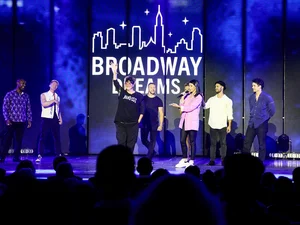 Broadway Dreams Camp Children on stage at the Broadway Dreams Camp Show.