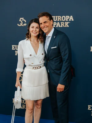 Thomas and Katja Mack at the gala celebrating 50 years of Europa-Park. Thomas Mack and Katja Mack together at the gala celebrating 50 years of Europa-Park.