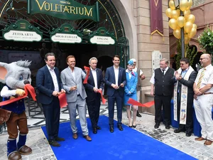 Opening of Voletarium Michael Mack, Roland Mack, Jürgen Mack and Thomas Mack at the opening of the attraction Voletarium at Europa-Park.