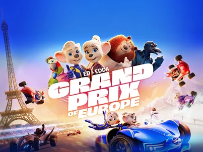 GRAND PRIX OF EUROPE GRAND PRIX OF EUROPE - official cinema poster for the film starring Ed & Edda.