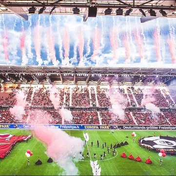 SC Freiburg home game The Europa-Park Stadion from the inside during SC Freiburg's home match.