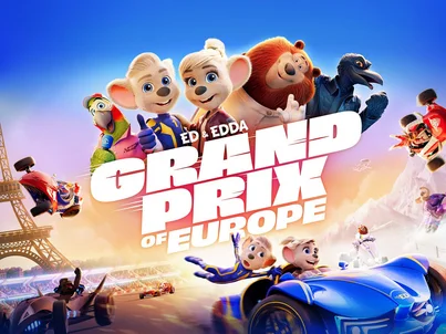 GRAND PRIX OF EUROPE Das Keyvisual des Kinofillms GRAND PRIX OF EUROPE mit Ed & Edda.