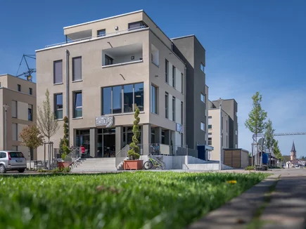 Welcome Center 75 The exterior of the Welcome Center 75 building.