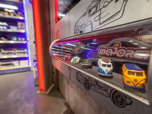 Majorette Factory shop Close-up of the collectible toy cars at the Majorette Factory in Europa-Park.